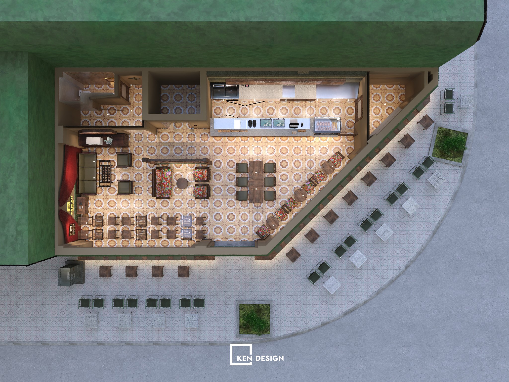 Cải tạo nhà phố căn góc thành quán cafe 2 mặt tiền